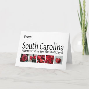 South Carolina Christmas Card with ornaments
