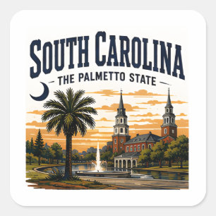 South Carolina Coastal Heritage Square Sticker