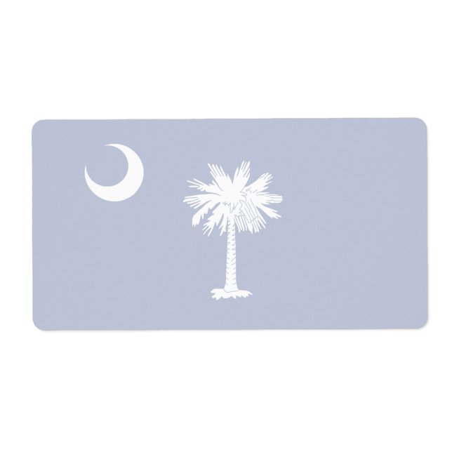 South Carolina Faint Flag Shipping Label (Front)
