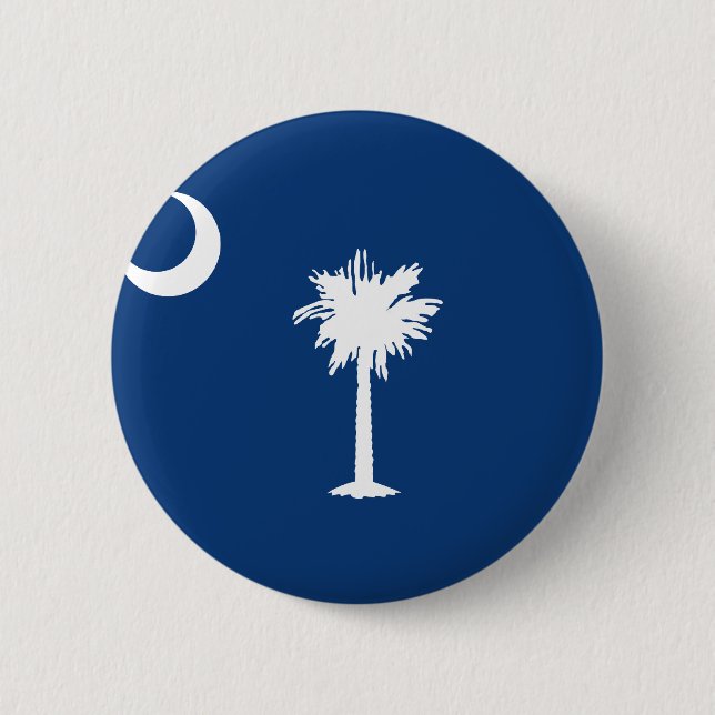 SOUTH CAROLINA FLAG 2 INCH ROUND BUTTON (Front)