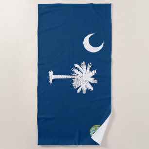 South Carolina flag Beach Towel