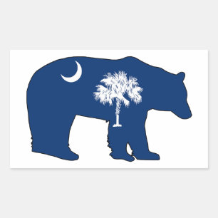 South Carolina Flag Bear Sticker