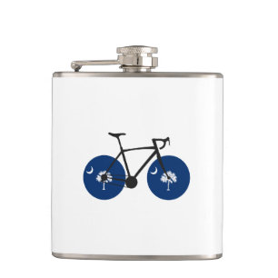 South Carolina Flag Bicycle Hip Flask