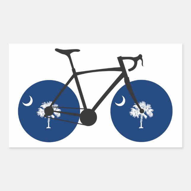South Carolina Flag Bicycle Sticker (Front)