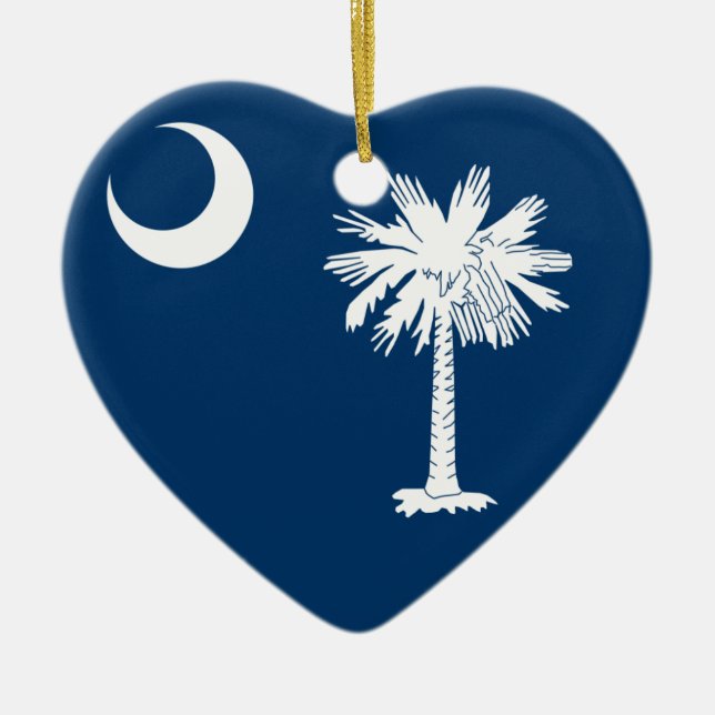 South Carolina Flag Ceramic Ornament (Front)