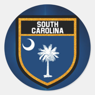 South Carolina Flag Classic Round Sticker