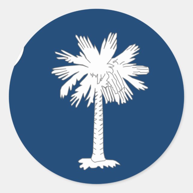 South Carolina Flag Classic Round Sticker (Front)