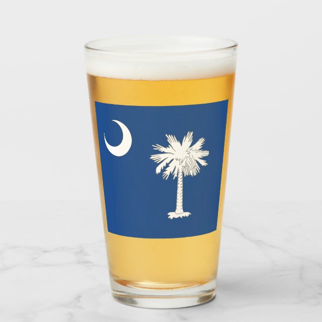 South Carolina flag  Glass (Front Filled)
