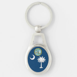 South Carolina flag Keychain