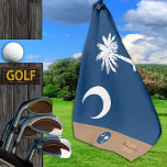 South Carolina flag & monogrammed / golf towel<br><div class="desc">Sports/Golf Towel: South Carolina & South Carolina flag,  City with monogrammed "custom" name at the bottom - love my country,  travel,  holiday,  patriots / sports fans</div>