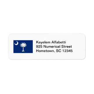 South Carolina Flag Return Address Label