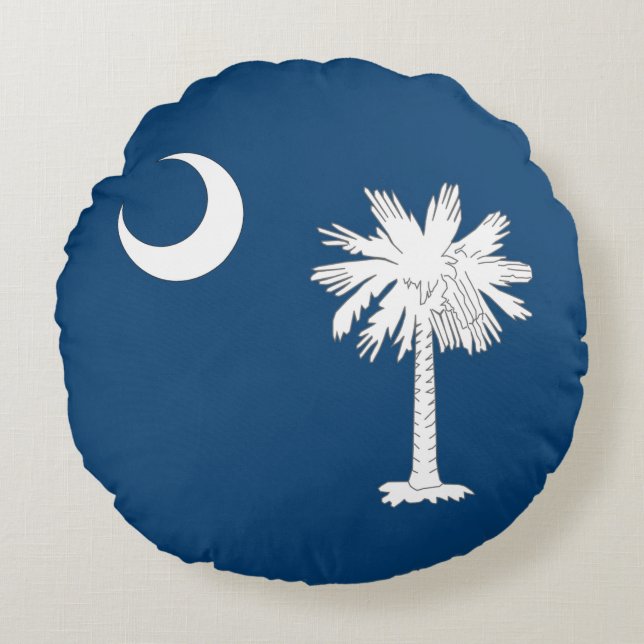South Carolina flag Round Pillow (Front)