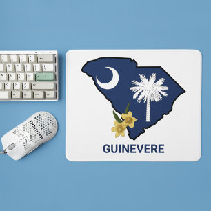 South Carolina Flag State Flower Yellow Jessamine Mouse Pad