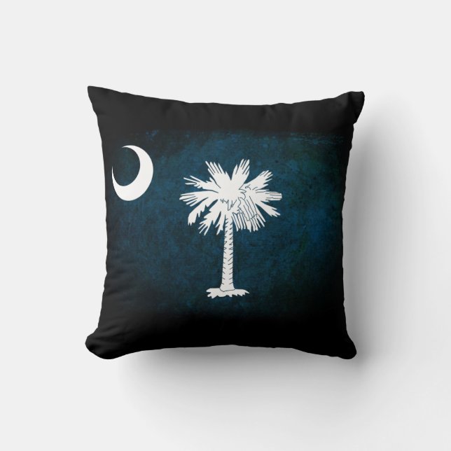 South Carolina Flag; Throw Pillow (Front)