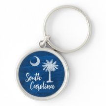 South Carolina Flag with Palmetto Tree Blue