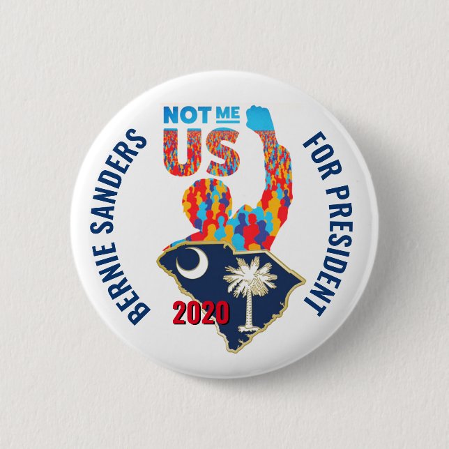 SOUTH CAROLINA FOR BERNIE 2 INCH ROUND BUTTON (Front)