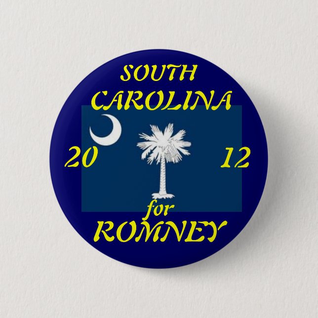 South Carolina for Romney 2012 2 Inch Round Button (Front)