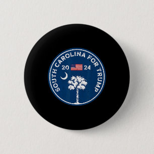 South Carolina For Trump President Trump Palmetto  2 Inch Round Button