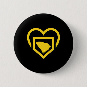 South Carolina Girls Fastpitch Softll Daughter Hom 2 Inch Round Button