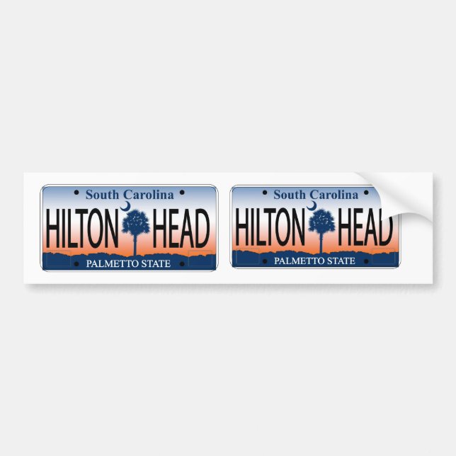 South Carolina Hilton Head Sunrise license plate Bumper Sticker (Front)