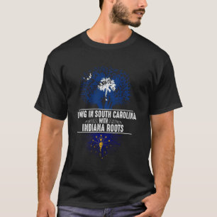 South Carolina Home Indiana Roots State Tree Flag T-Shirt