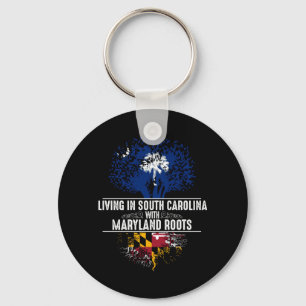 South Carolina Home Maryland Roots State Tree Gift Keychain