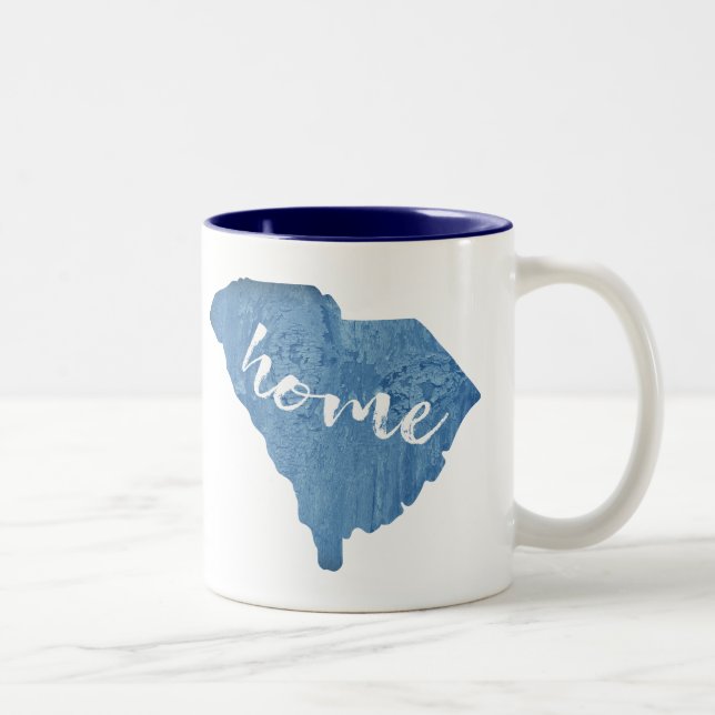 South Carolina Home Wood Grain Two-Tone Coffee Mug (Right)