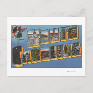 South Carolina - Large Letter Scenes Postcard