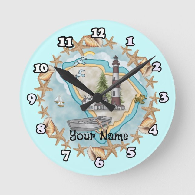 South Carolina  Lighthouse  Round Clock (Front)