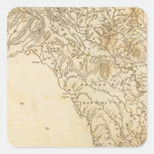 South Carolina Map by Arrowsmith Square Sticker