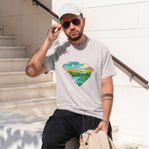 South Carolina Map Landscape T-Shirt