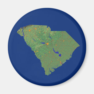South Carolina Map Magnet