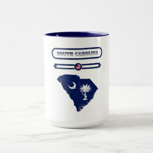 SOUTH CAROLINA MAP, SOUTH CAROLINA. SAMER BRASIL MUG