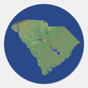 South Carolina Map Sticker