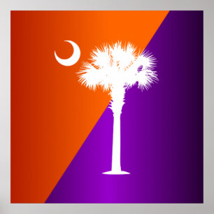 South Carolina Orange & Purple Poster