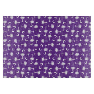 South Carolina Palmetto Moon Flag Purple Cutting Board