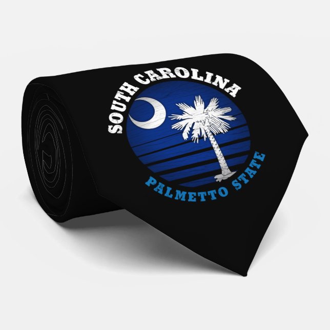 SOUTH CAROLINA PALMETTO STATE FLAG TIE (Rolled)