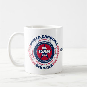 South Carolina Patriotic Circular Monogram Mug
