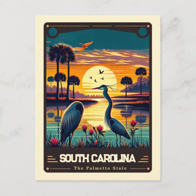 South Carolina | Patriotic Spirit Vintage Postcard (Front)