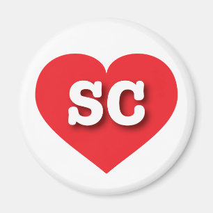 South Carolina Red Heart - Big Love Magnet