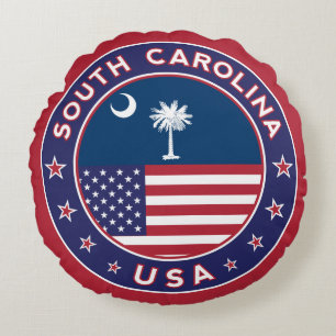 South Carolina Round Pillow