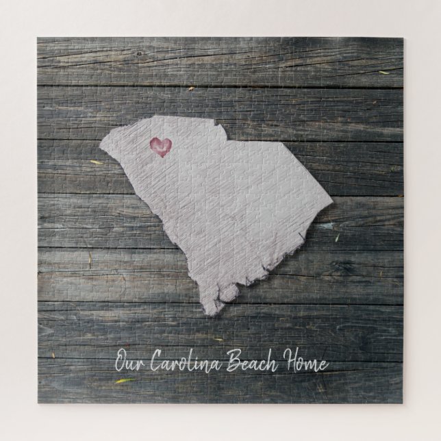 South Carolina Rustic State Puzzle (Vertical)