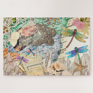 South Carolina Salt Marsh Digital Collage Jigsaw Puzzle