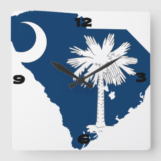 South Carolina Square Wall Clock
