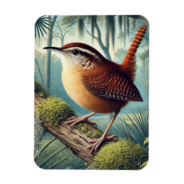 South Carolina State Bird Carolina Wren Magnet (Vertical)