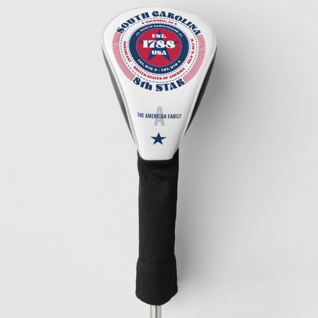 South Carolina State Circle Custom Golf Head Cover (Front)