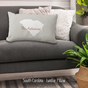 South Carolina State Family Throw Lumbar Pillow