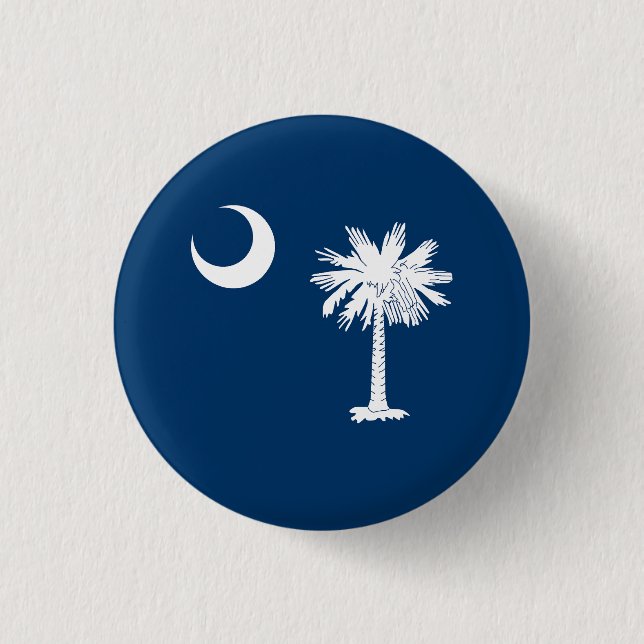 South Carolina State Flag 1 Inch Round Button (Front)