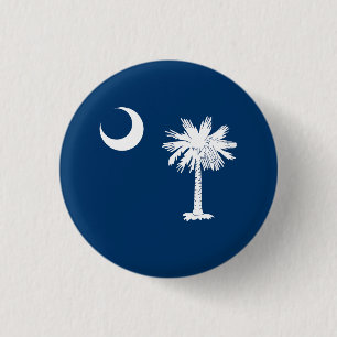 South Carolina State Flag 1 Inch Round Button