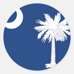 South Carolina State Flag Classic Round Sticker